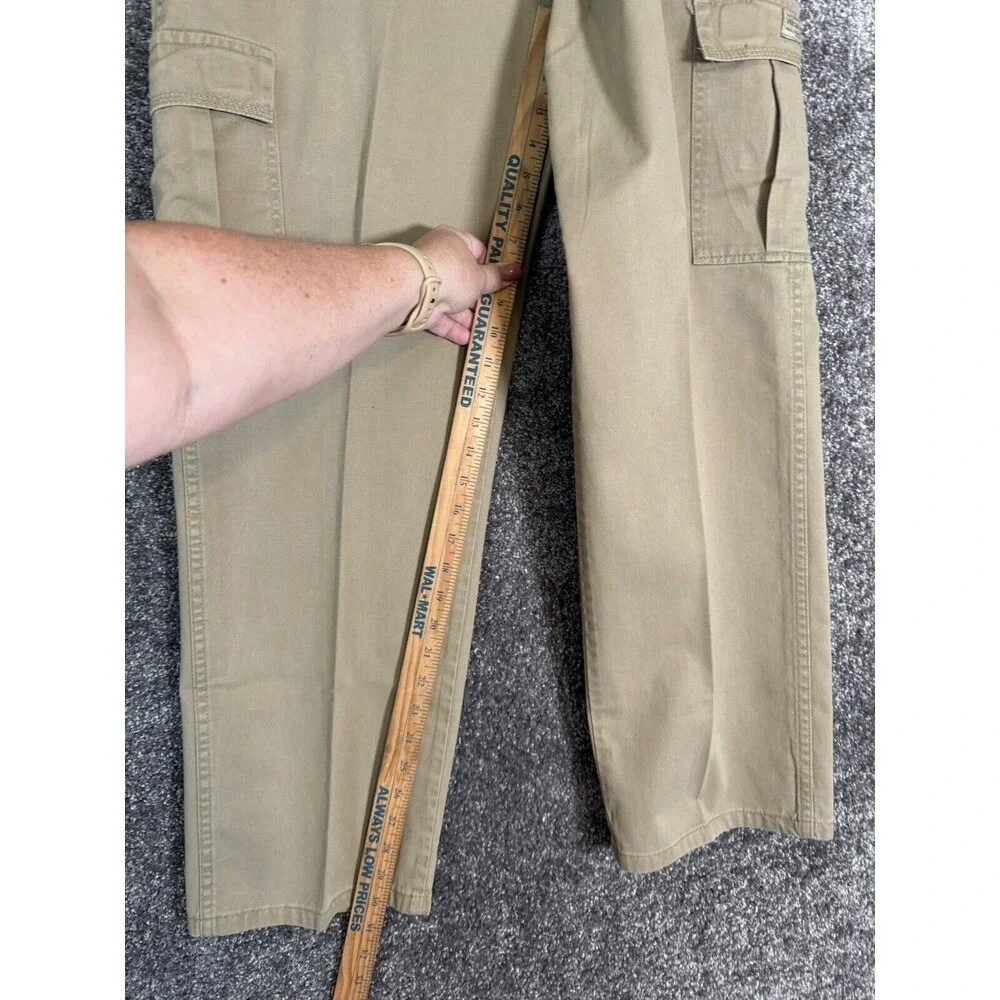 Vtg Wrangler Cargo Khaki Pants Relaxed Fit Canvas Mens 36x30 Workwear Y2k Chore
